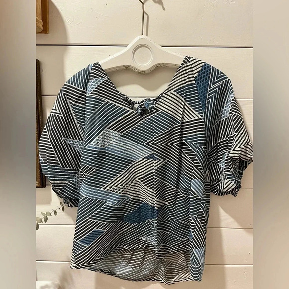 Part Two in Navy white blouse size 36 - Picture 9 of 10